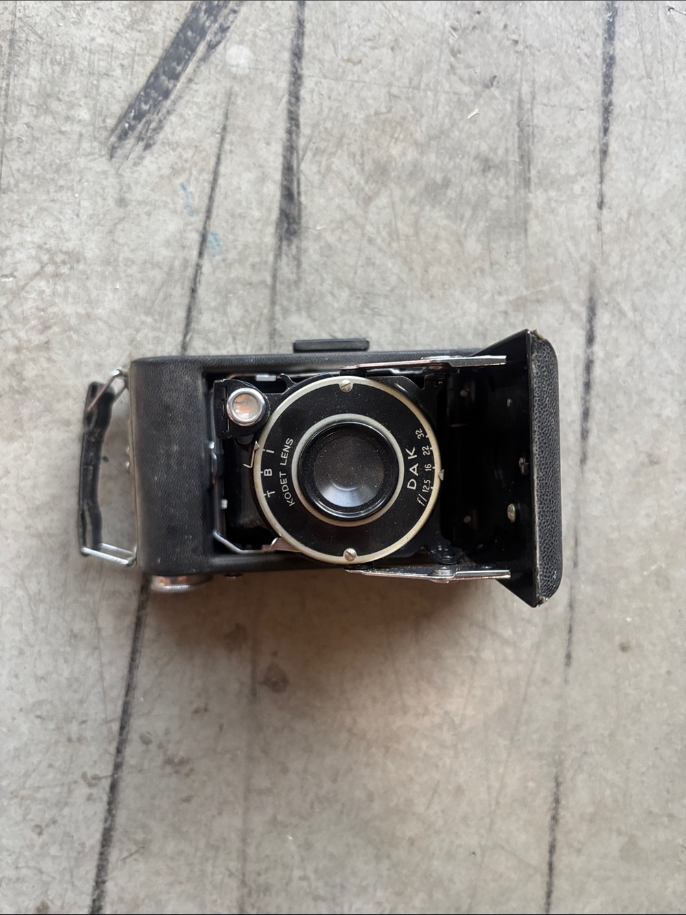 Kodak Black Folding Film Camera with Silver Trim
